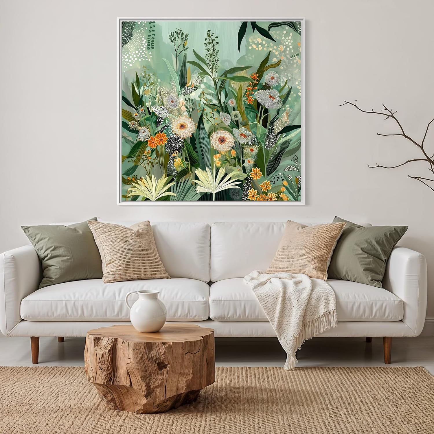 CHITRAPOTLI Verdant Whispers – Botanical Canvas Art
