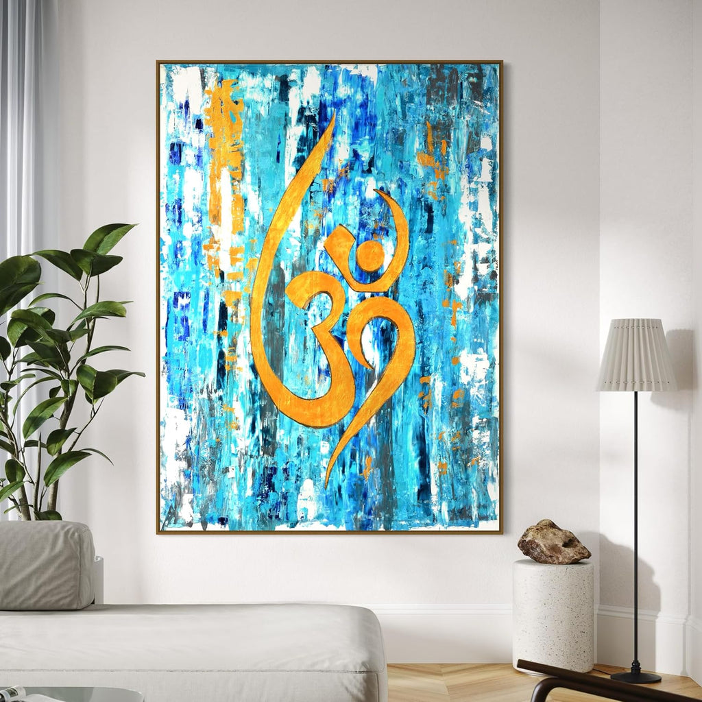 CHITRAPOTLI Omkaar - Abstract OM Spiritual Art Canvas Print