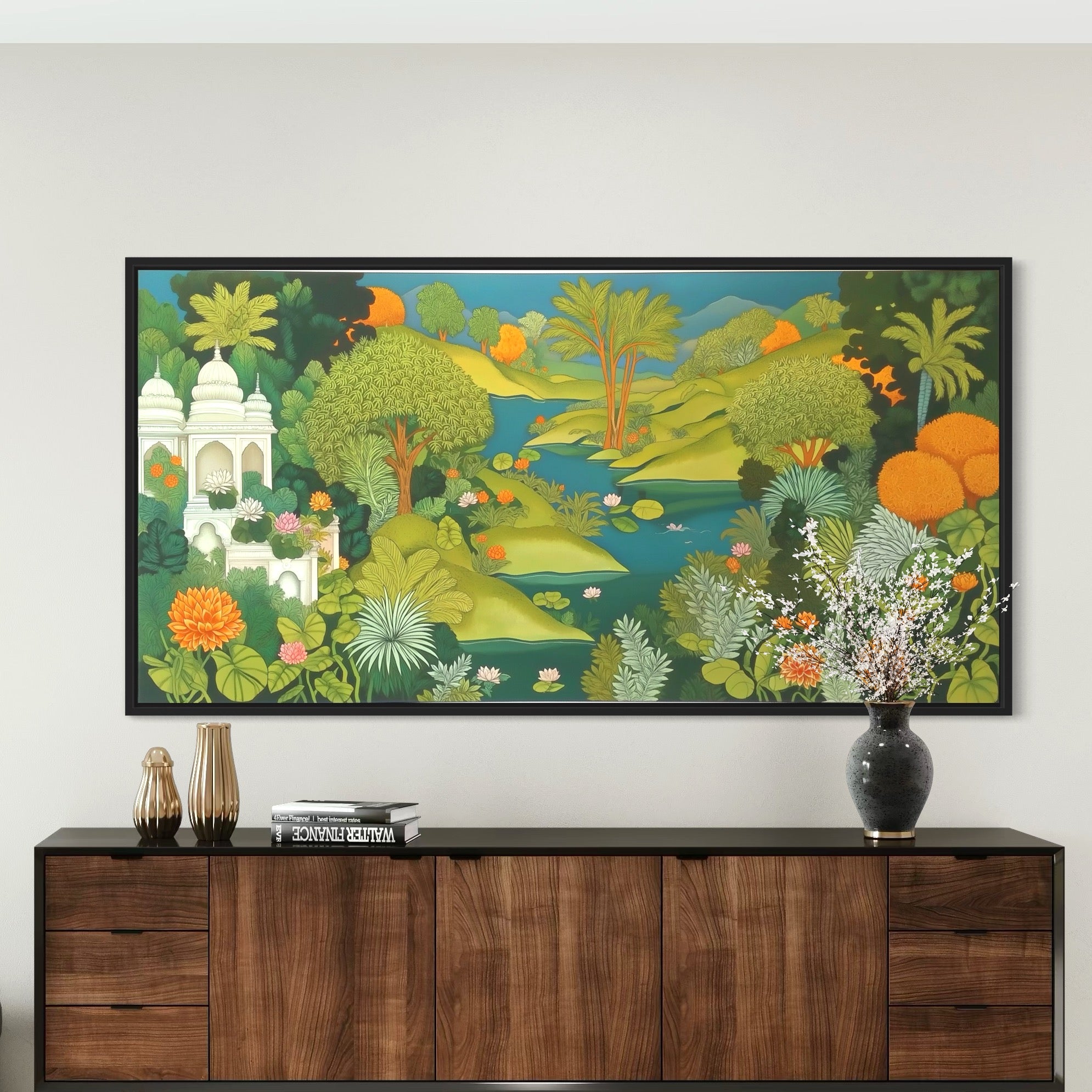 CHITRAPOTLI Rajbagh – Royal Garden Landscape Canvas Art