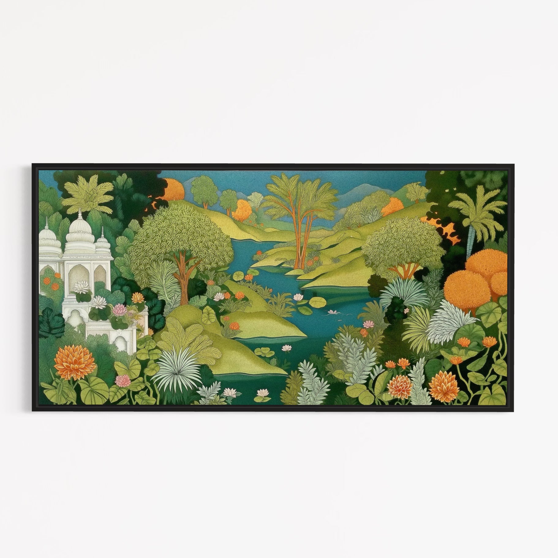 CHITRAPOTLI Rajbagh – Royal Garden Landscape Canvas Art