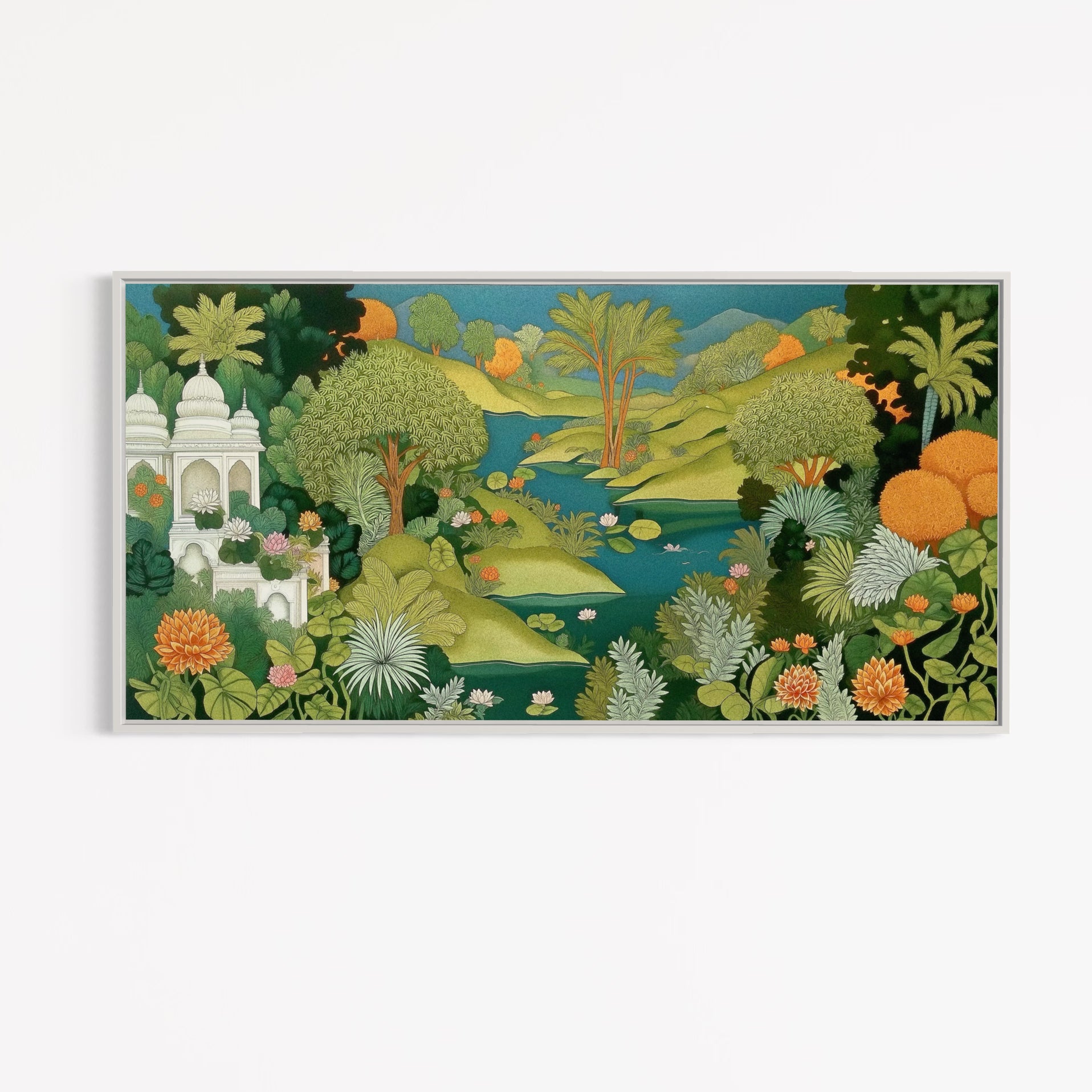 CHITRAPOTLI Rajbagh – Royal Garden Landscape Canvas Art