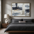 CHITRAPOTLI Gilded Stillness Abstract Canvas Wall Art Modern Grey White Gold Abstract Painting Luxury Minimalist Canvas Print Contemporary Wall Decor