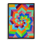 CHITRAPOTLI Spectrum Flow – 3D Geometric Art | Modern Abstract Canvas Print