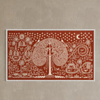 CHITRAPOTLI  JEEVAN Vriksh-tree of life- Red