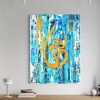 CHITRAPOTLI Omkaar - Abstract OM Spiritual Art Canvas Print