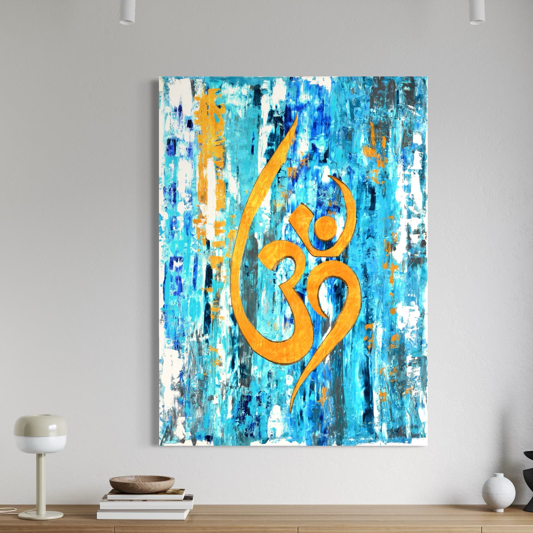 CHITRAPOTLI Omkaar - Abstract OM Spiritual Art Canvas Print