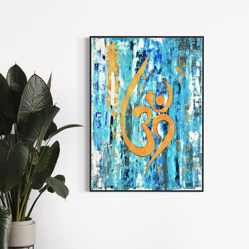 CHITRAPOTLI Omkaar - Abstract OM Spiritual Art Canvas Print
