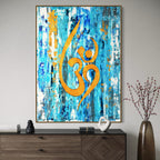 CHITRAPOTLI Omkaar - Abstract OM Spiritual Art Canvas Print