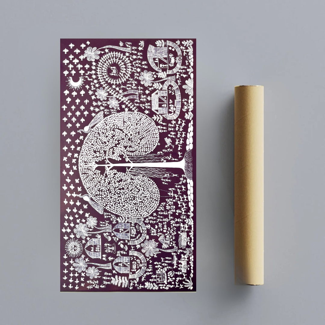 CHITRAPOTLI  JEEVAN Vriksh-tree of life- Mauve