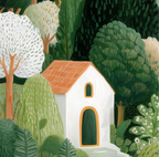 CHITRAPOTLI Whispering Woods   Botanical Landscape Canvas Art