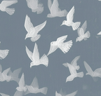 CHITRAPOTLI Udaan Canvas Wall Art | Flying Birds Minimal Sky Painting Print
