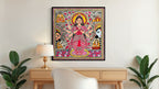 GODDESS VAIDEHI Painting | Madhubani Art Canvas and Frame for Home & Office Décor | Indian Folk Art | Madhubani Painting