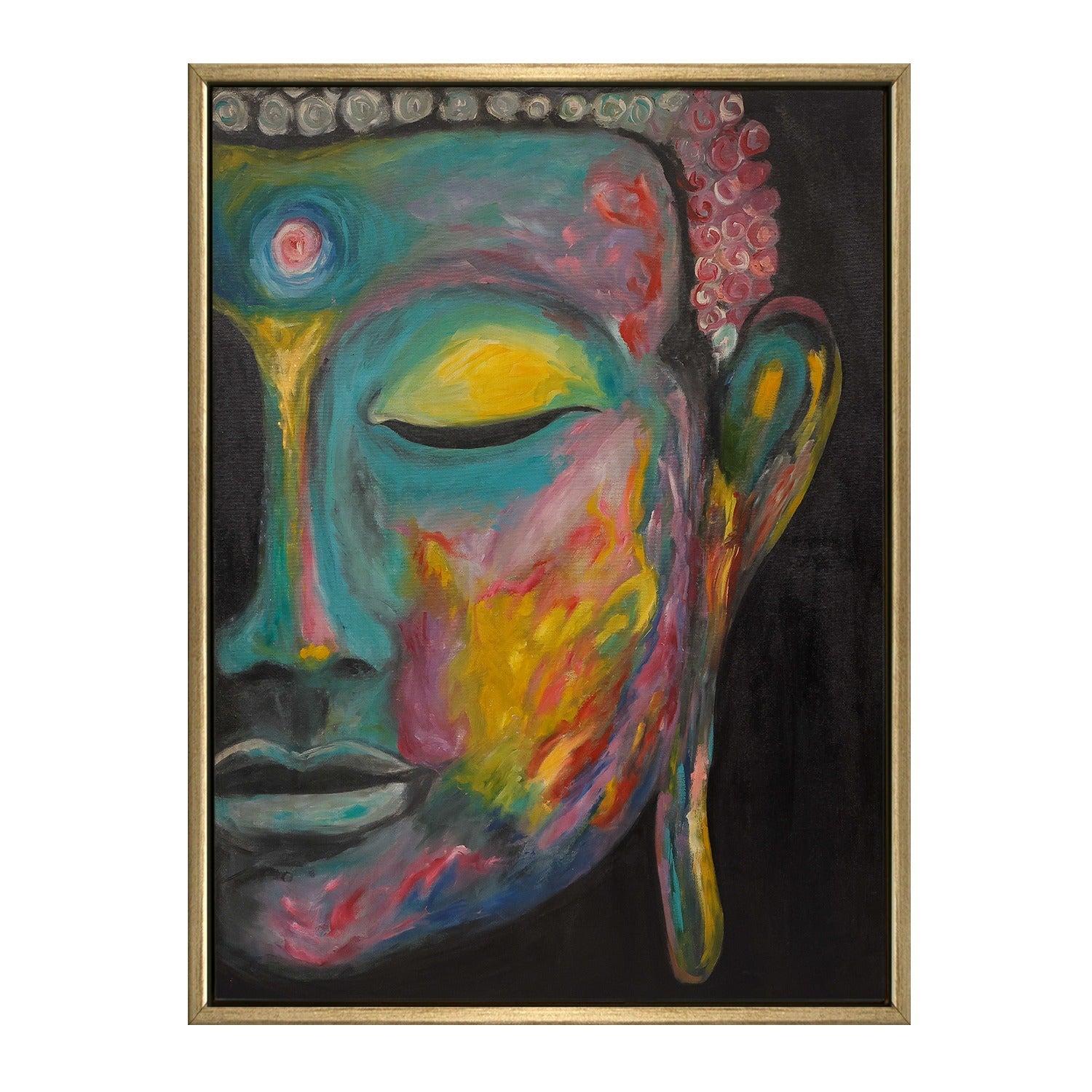 Buddha Painting | Spiritual Art Canvas and Frame for Home & Office Décor