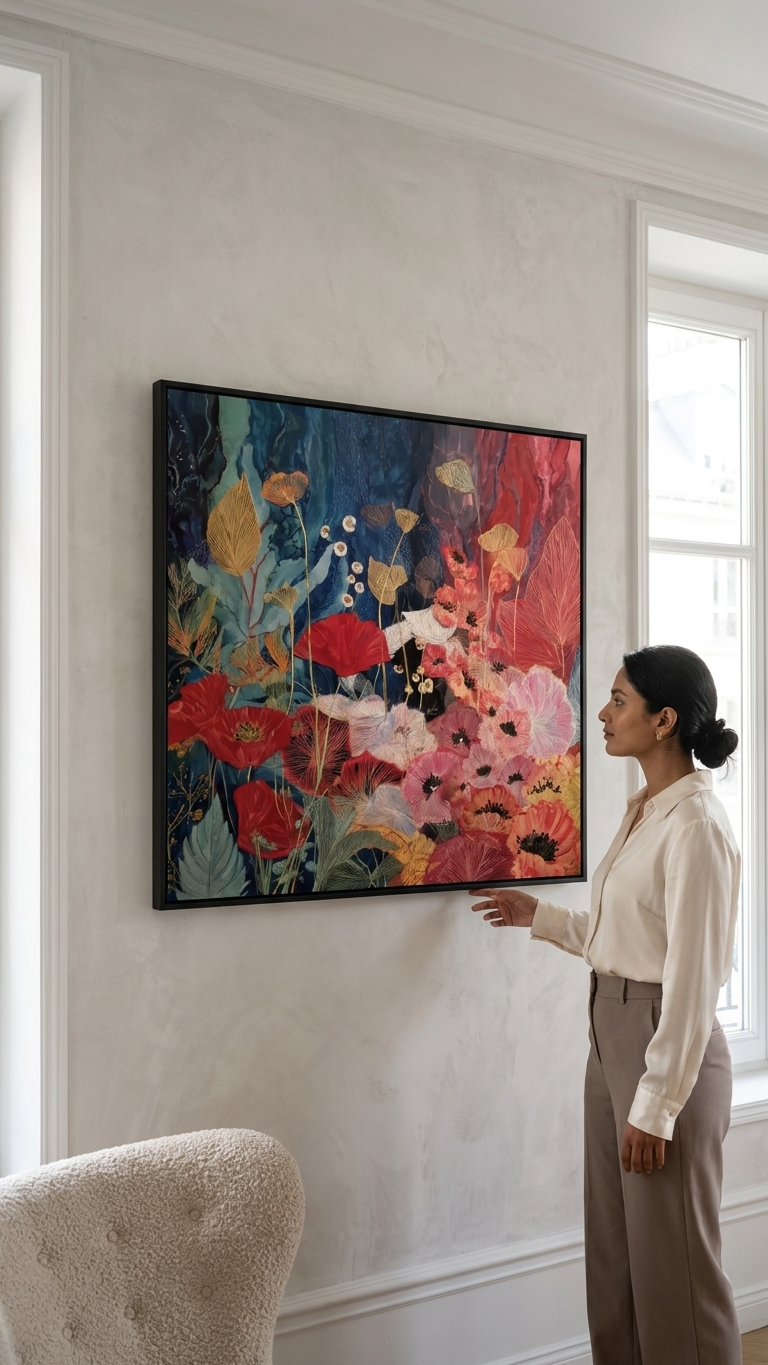 CHITRAPOTLI Pushpraag Canvas Wall Art
