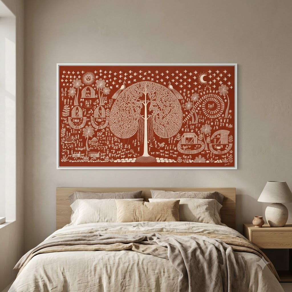 CHITRAPOTLI  JEEVAN Vriksh-tree of life- Red