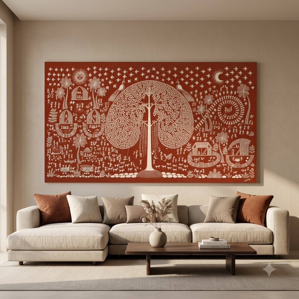 CHITRAPOTLI  JEEVAN Vriksh-tree of life- Red