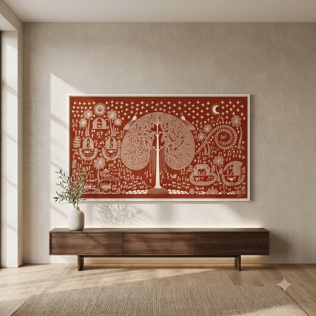 CHITRAPOTLI  JEEVAN Vriksh-tree of life- Red