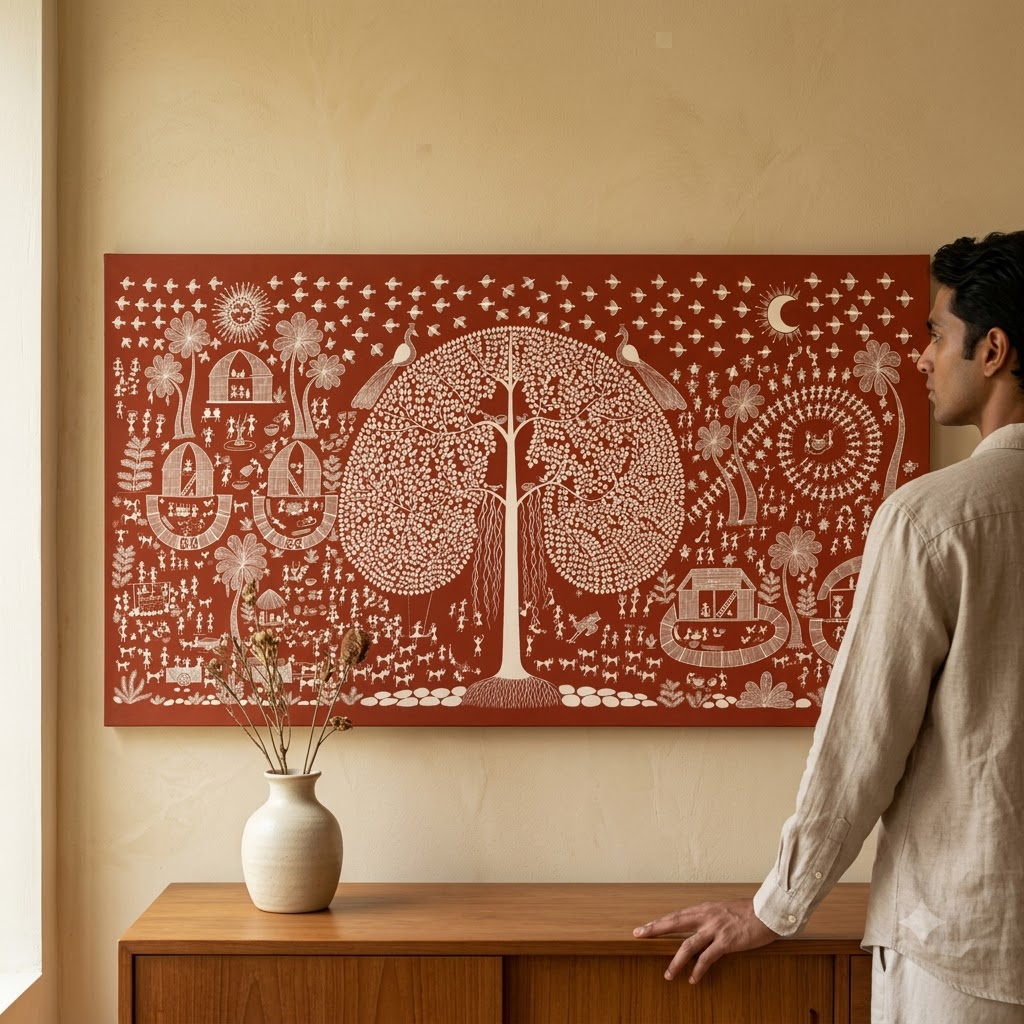 CHITRAPOTLI  JEEVAN Vriksh-tree of life- Red