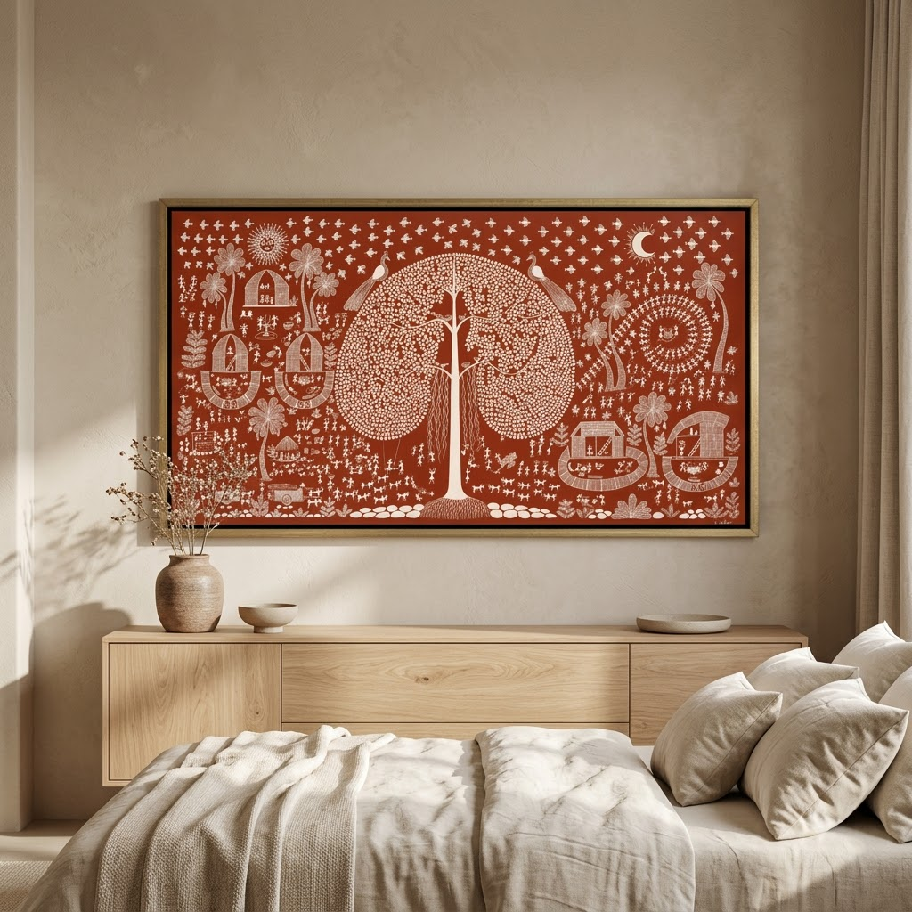 CHITRAPOTLI  JEEVAN Vriksh-tree of life- Red