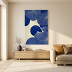 CHITRAPOTLI Indigo Flow 4 Abstract Canvas Wall Art Blue and White Modern Abstract Painting Minimalist Geometric Line Art Canvas Print Contemporary Wall Décor