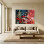 CHITRAPOTLI Pushpraag Landscape Canvas Wall Art | Red Poppy Floral Botanical Painting Print