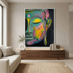 Buddha Painting | Spiritual Art Canvas and Frame for Home & Office Décor