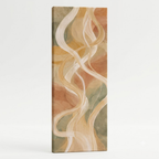 CHITRAPOTLI Intertwined Ribbons Abstract Canvas Wall Art | Earthy Terracotta Sage Vertical Narrow Painting